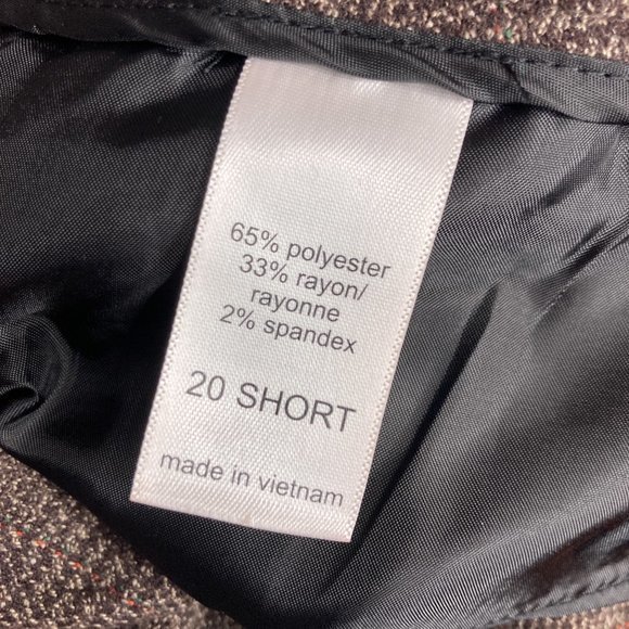 New Maurices 20 Short Brown Glen Plaid Check Stretch Slim Boot Dress Work Pants - Picture 5 of 5